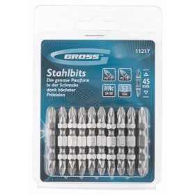 GROSS PH2-PZ2x45mm 10db professional bitkészlet kétvégű