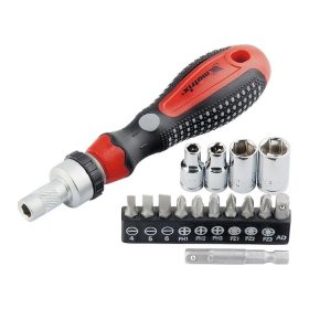   MTX 16 részes szett, racsnis marokcsavarozó irányváltóval, fejekkel