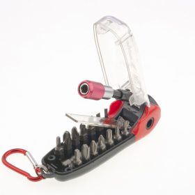   MTX 18 db-os multifunkciós bitkészlet CrV  boxban karabínerrel