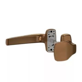   ANBO rozettás kilincs szett 45' letört gombbal  fém ajtókhoz  MERKURY BRONZ