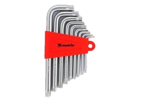 MTX Torx fényes rövid kulcsszett T10-T50 CrV 9db