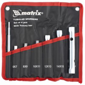 MTX 6-15mm 7 részes cink csőkulcs szett táskában