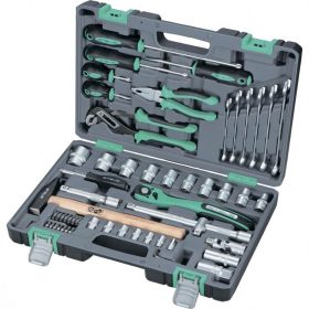   STELS Szerszámkészlet erősített kofferben 58 db-os 1/2- 1/4 Cr-V S2