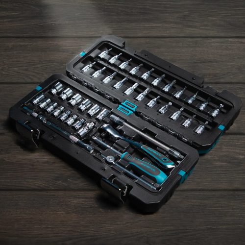 GROSS 42 részes 1/4" racsnis szerszámkészlet, 120 fogas mechanizmus, CrV, kofferben