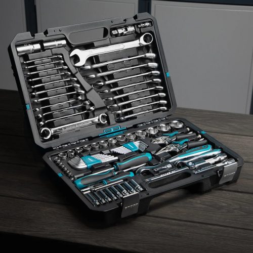 GROSS 78 részes 1/4"-1/2" racsnis szerszámkészlet, 120 fogas mechanizmus, CrV, kofferben
