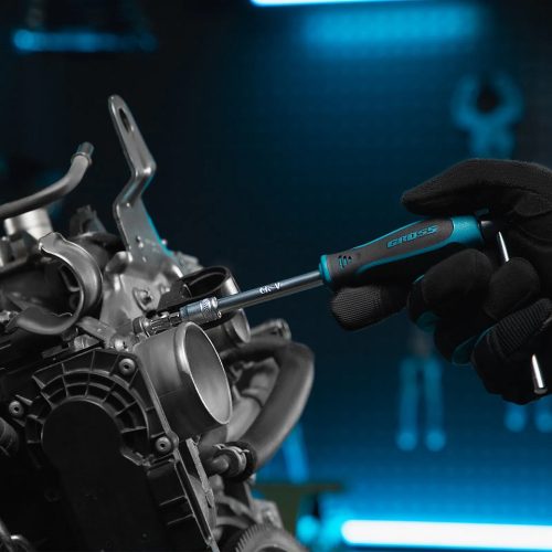 GROSS 109 részes 1/4"-1/2" racsnis szerszámkészlet, 120 fogas mechanizmus, CrV, kofferben