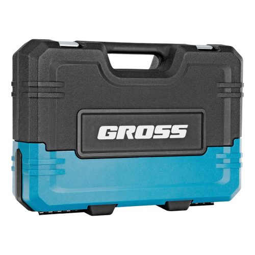 GROSS 120 részes 1/4"-1/2" racsnis szerszámkészlet, 120 fogas mechanizmus, CrV, kofferben