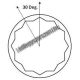 MTX 11mm professional racsnis csillag- villáskulcs CrV BiHEXagonal