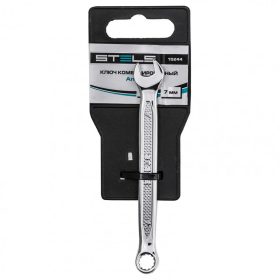   STELS 7mm csillag- villáskulcs, Bi-HEX, CrV, csúszásgátló bordázat PROFESSIONAL