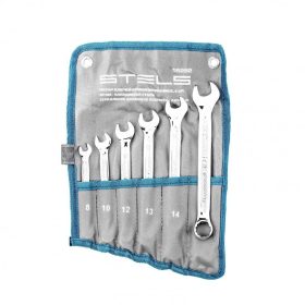   STELS 8-17 mm kombinált csillag-villás csavarkulcs szett 6db CrV