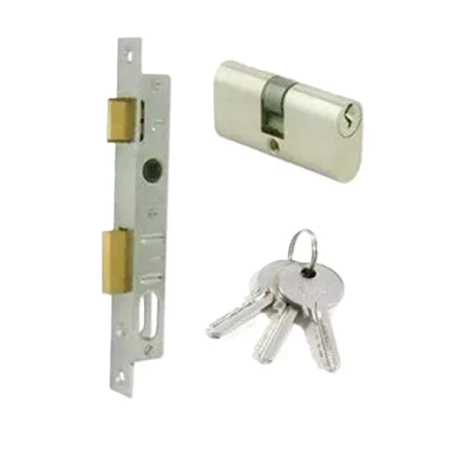 ANBO 27/27mm 3cm ovális portálzár szett 3 db kulccsal, cilinder zárbetéttel