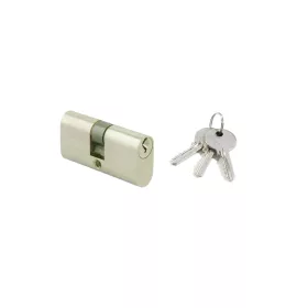   ANBO 27/27mm króm ovális cilinderzár betét, hengerzárbetét 2100S 3db kulcs+ csavar