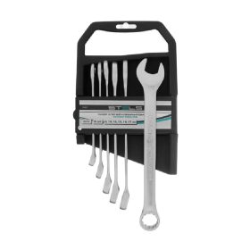   STELS 8- 17mm 6db csillag- villáskulcs, Bi-HEX, CrV, csúszásgátló bordázat, szövettáska PROFESSIONAL