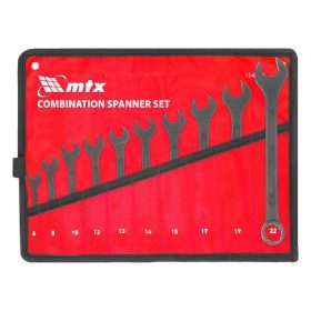   MTX 6-22mm 10db foszfátozott kombinált csillagvillás kulcs szett tartóban