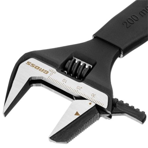 GROSS 38/ 200mm precíziós állítható csavarkulcs, megfordítható pofák, CrV+bevonatos, PROFESSIONAL