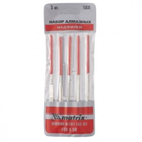 MTX 140x50x3mm 5db gyémánt tűreszelő szett tasakban