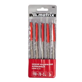 MTX 140x70x3mm gyémánt tűreszelő szett tasakban 5db