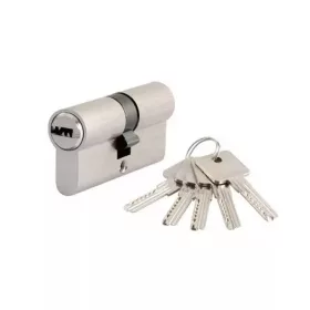   ANBO 30/35mm króm ovális biztonsági cilinderzár betét, hengerzárbetét 2300 5db kulcs+ csavar