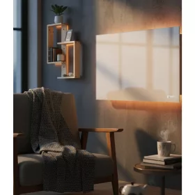 Hazai dekoratív asszimetrikus fenyőfa polc 80X50X10cm