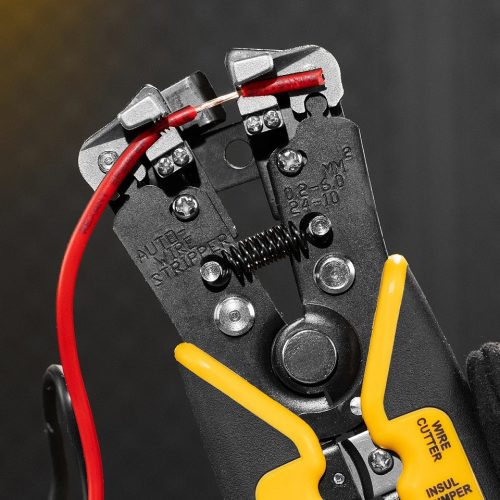 DENZEL 0,2-6 mm² krimpelő fogó huzalcsupaszító, kábelvágó funkcióval 