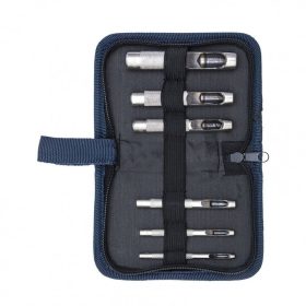 SIBRTEH 6db-os bőrlyukasztó szett húzózáras táskában