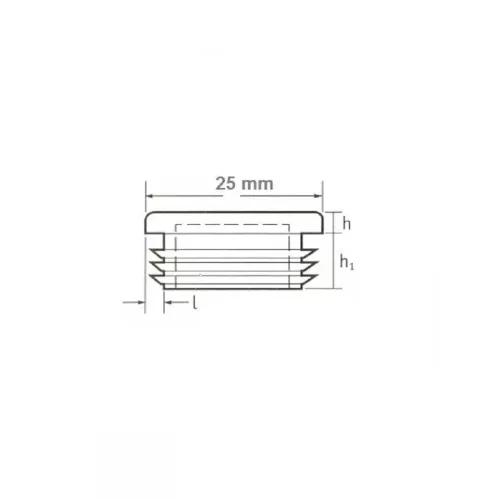 IMPORT 25X25 mm zártszelvény dugó, harmonikás, műanyag