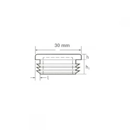 IMPORT 30X30 mm zártszelvény dugó, harmonikás, műanyag