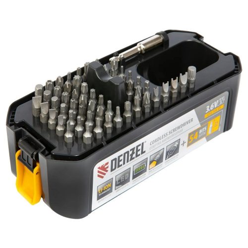 DENZEL 3,6V 1.3AH 200 1/min akkus marokcsavarozó szett kofferben  Li-Ion  CSL-3.6-01