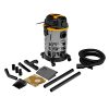DENZEL 1400W 30L építőipari száraz- nedves porszívó szett, kisgép csatlakozás, szűrőtisztító funkció, leeresztő csap, RVC30-3-5, 3 év garancia