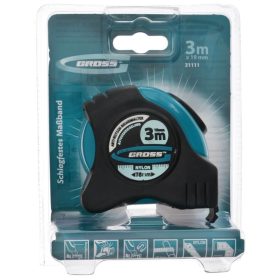 GROSS 3mx19mm professional mérőszalag 2 oldalas