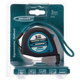 GROSS 3mx16mm professional mérőszalag kétoldalas