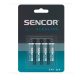 SENCOR 4db AAA/tartós alkáli elem 1,5 V