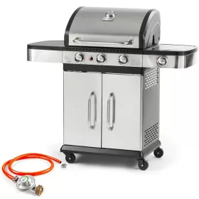 FIELDMANN 9kW/2,5kW, 3+1 égőfejes INOX gáz grill FZG 3011