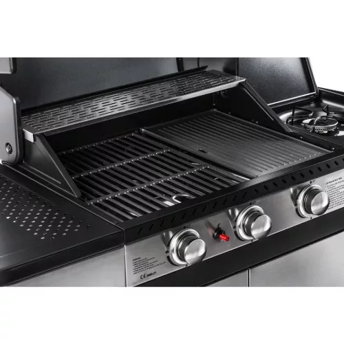 FIELDMANN 9kW/2,5kW, 3+1 égőfejes INOX gáz grill FZG 3011