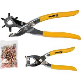   VOREL 102db-os bőrlyukasztó-patentoló fogó szett, patentokkal