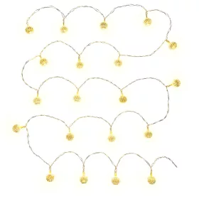   RETLUX RXL 271 20 LED meleg fehér ezüst golyócskák karácsonyi gömbfüzér