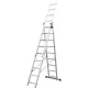 Fieldmann 590cm 3x9 háromrészes ALU létra FZZ 4309