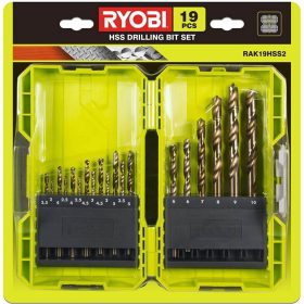 Ryobi 19 részes HSS fémfúró szett kazettában RAK19HSS2
