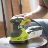 Ryobi 300W 125mm excenter csiszoló szett 5db papír, táska ROS300