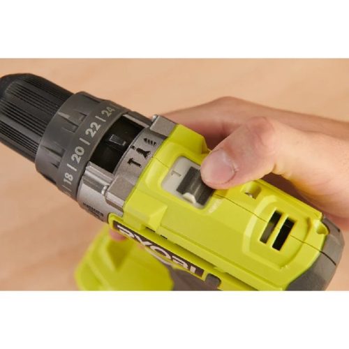 RYOBI 18V 45Nm kétsebességes ütvefúró-csavarozó szett, 2X 1.5Ah akku+ töltő R18PD2-215G