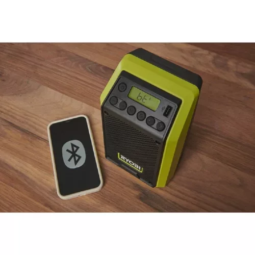 RYOBI 18V akkus DAB rádió Bluetooth-szal AM/FM/DAB vétel, SOLO, 10W RRDAB18-0
