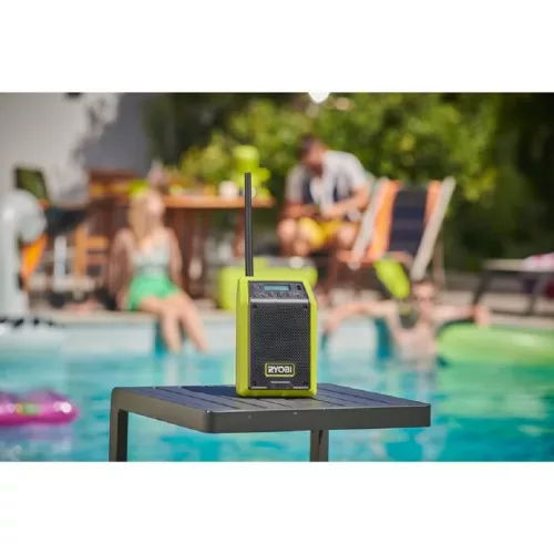 RYOBI 18V akkus DAB rádió Bluetooth-szal AM/FM/DAB vétel, SOLO, 10W RRDAB18-0