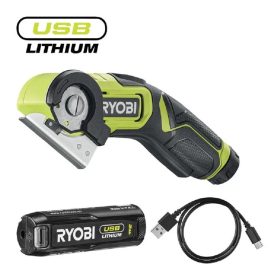   RYOBI 4V akkus multivágó szett 1 pengével, 2.0Ah akku, USB-C töltőkábell RCT4-120G