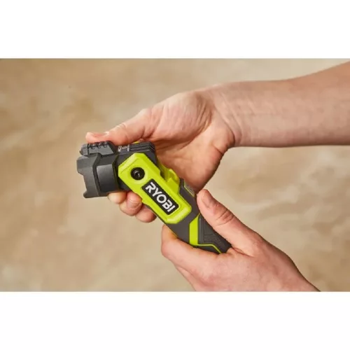 RYOBI 4V forgófejes taktikai lámpa lézer, mágneses talp, díszdoboz SOLO RLP4-0