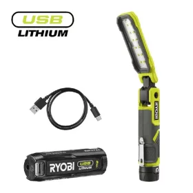   RYOBI ellenőrző lámpa szett 2.0Ah akku+ USB-C töltőkábel RLI4-120G
