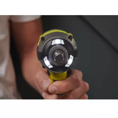 RYOBI 18 V szénkefe nélküli kompakt ütvecsavarbehajtó, 450 Nm , 13 mm (½”) , LED, akkumulátor és töltő nélkül RIW18CBL-0