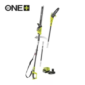   Ryobi  18V teleszkópos sövényvágó+ ágvágó láncfűrész szett (18V ONE+) RPP1820PT1845‑120 Combokit
