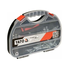   YATO 61 részes Molly fogó szett kofferben gipszkarton dűbel, üreges bővítőcsavarokhoz