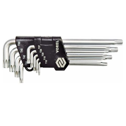 Vorel 9 részes torx kulcs készlet T10-T50 CrV