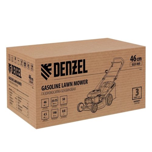 DENZEL 46cm 146cm³ 4,5Le 50L benzines fűnyíró 4 ütem, 3 év garancia GLD-460